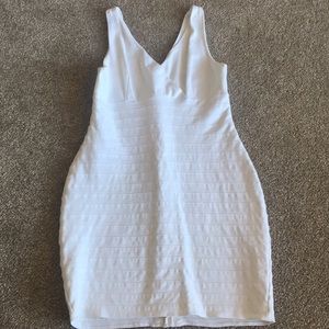 Express white bandage dress